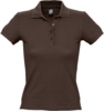 Рубашка поло женская People 210 шоколадно-коричневая, размер S (Изображение 1)