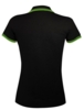 Рубашка поло женская Pasadena Women 200 с контрастной отделкой, черный/зеленый, размер S (Изображение 2)