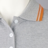 Рубашка поло женская Pasadena Women 200 с контрастной отделкой, серый меланж/оранжевый, размер M (Изображение 5)