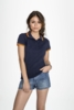 Рубашка поло женская Pasadena Women 200 с контрастной отделкой, серый меланж/оранжевый, размер XL (Изображение 6)