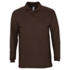 Рубашка поло мужская с длинным рукавом Winter II 210 шоколадно-коричневая, размер XXL (Изображение 1)