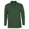 Рубашка поло мужская с длинным рукавом Winter II 210 темно-зеленая, размер S (Изображение 1)