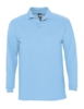 Рубашка поло мужская с длинным рукавом Winter II 210 голубая, размер L (Изображение 3)