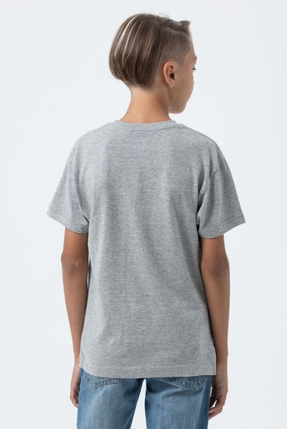 Футболка детская Regent Fit Kids, серый меланж, на рост 96-104 см (4 года) (Изображение 5)