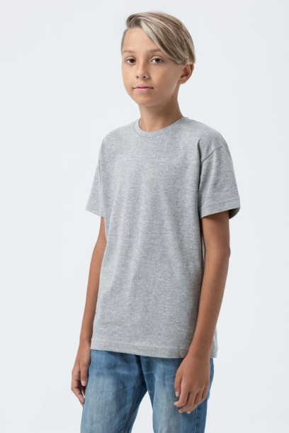 Футболка детская Regent Fit Kids, серый меланж, на рост 130-140 см (10 лет) (Изображение 4)