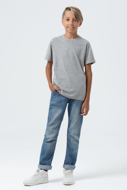 Футболка детская Regent Fit Kids, серый меланж, на рост 142-152 см (12 лет) (Изображение 6)