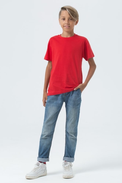 Футболка детская Regent Fit Kids, красная, на рост 106-116 см (6 лет) (Изображение 6)