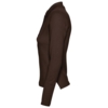 Рубашка поло женская с длинным рукавом Podium 210 шоколадно-коричневая, размер L (Изображение 3)